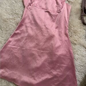 Elegant Pink Satin Dress